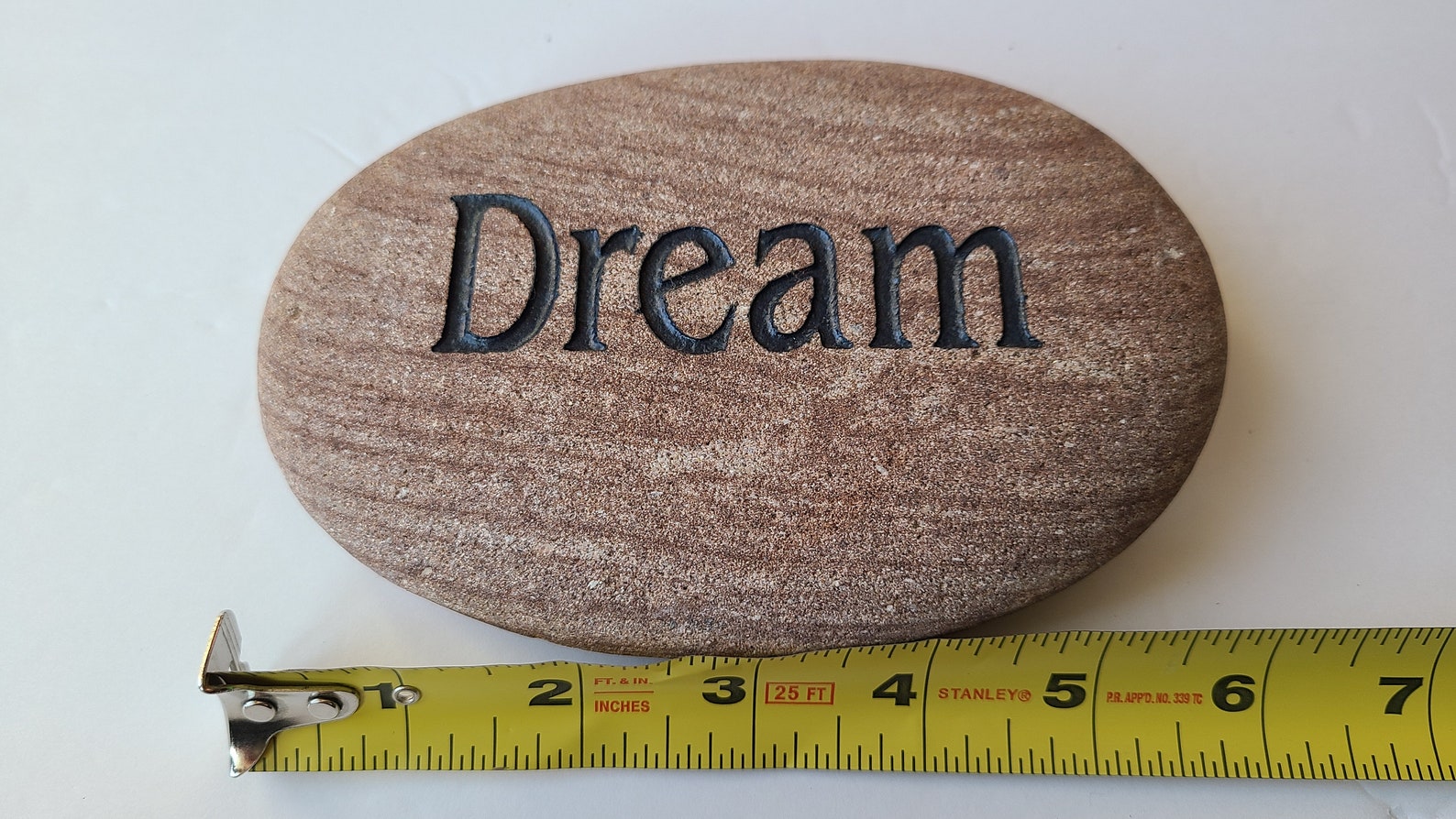 DREAM Engraved Word Stone Small Decorative Etsy