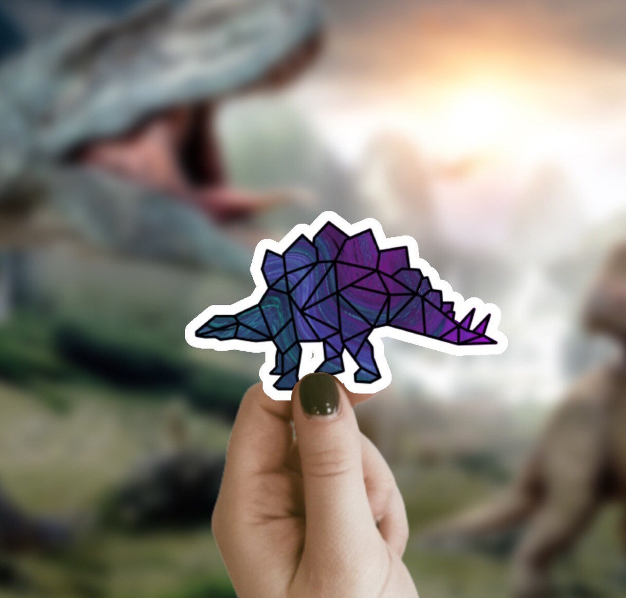 Discover Stegosaurus Sticker, Waterproof Sticker