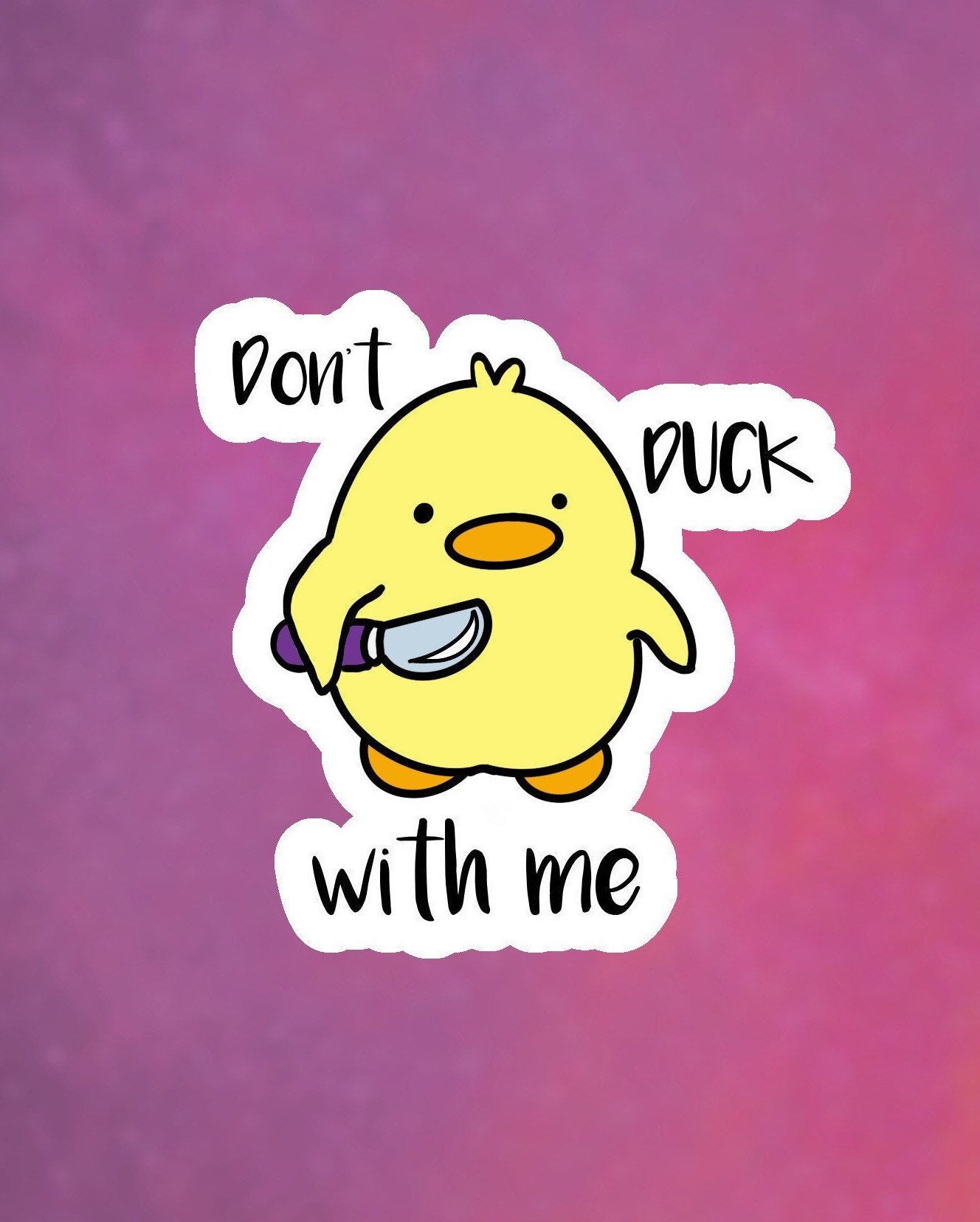 Funny duck sticker weatherproof sticker cute duck sticker Etsy