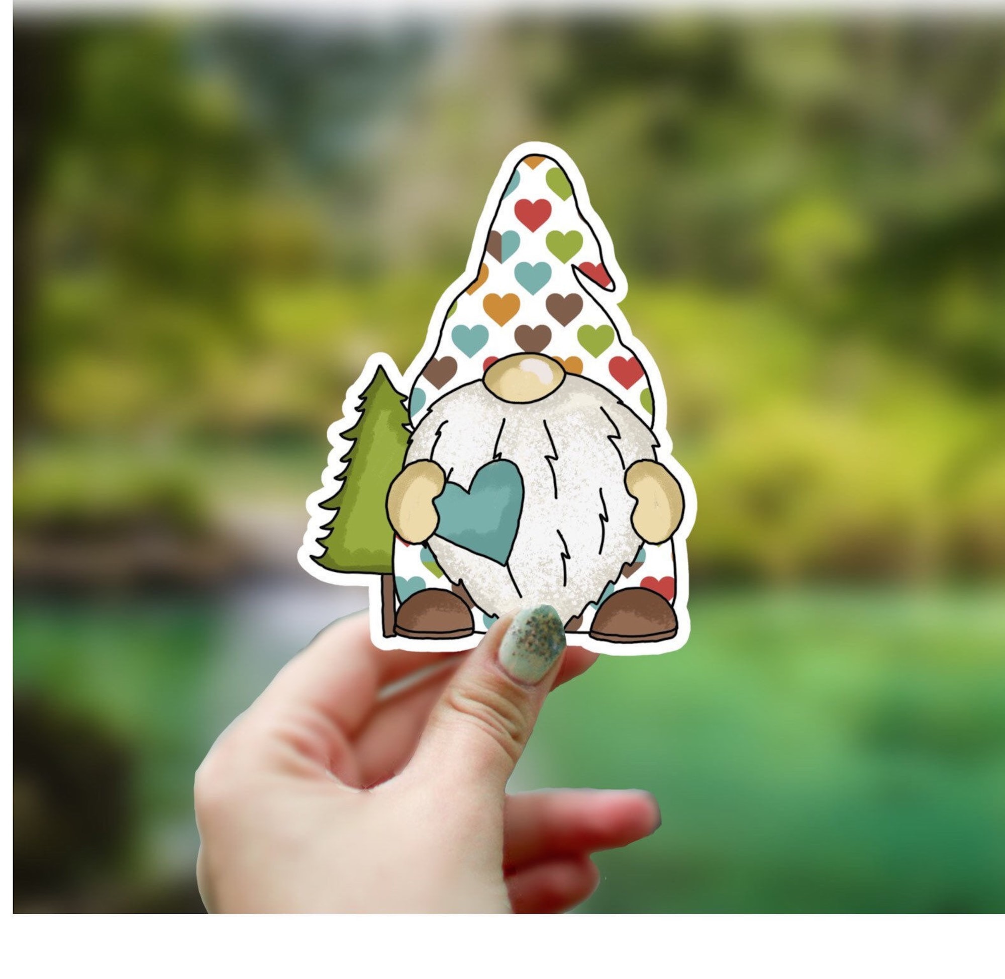 Discover Cute Gnome Sticker, Waterproof Sticker