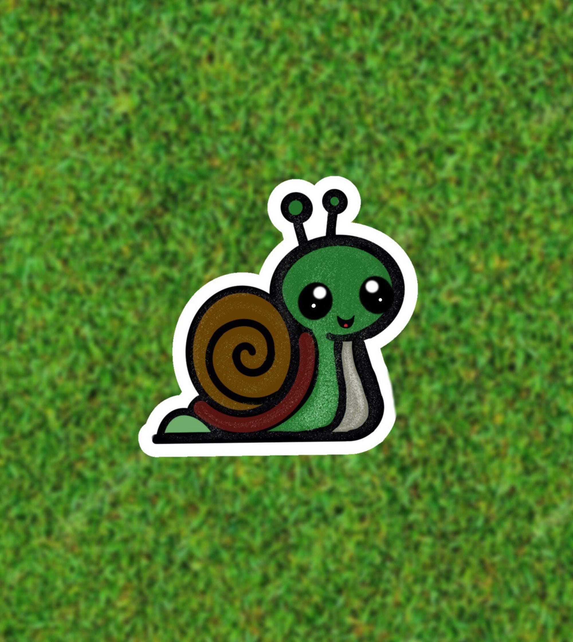 Cute Snail Sticker, Waterproof Sticker