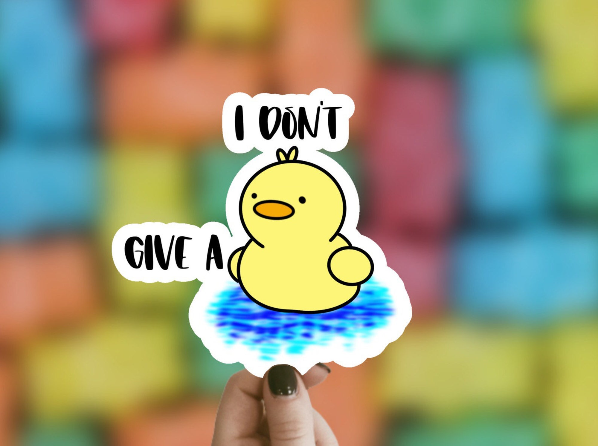 Discover Funny Duck Sticker, Waterproof Sticker, Cute Duck Sticker, Laptop Sticker