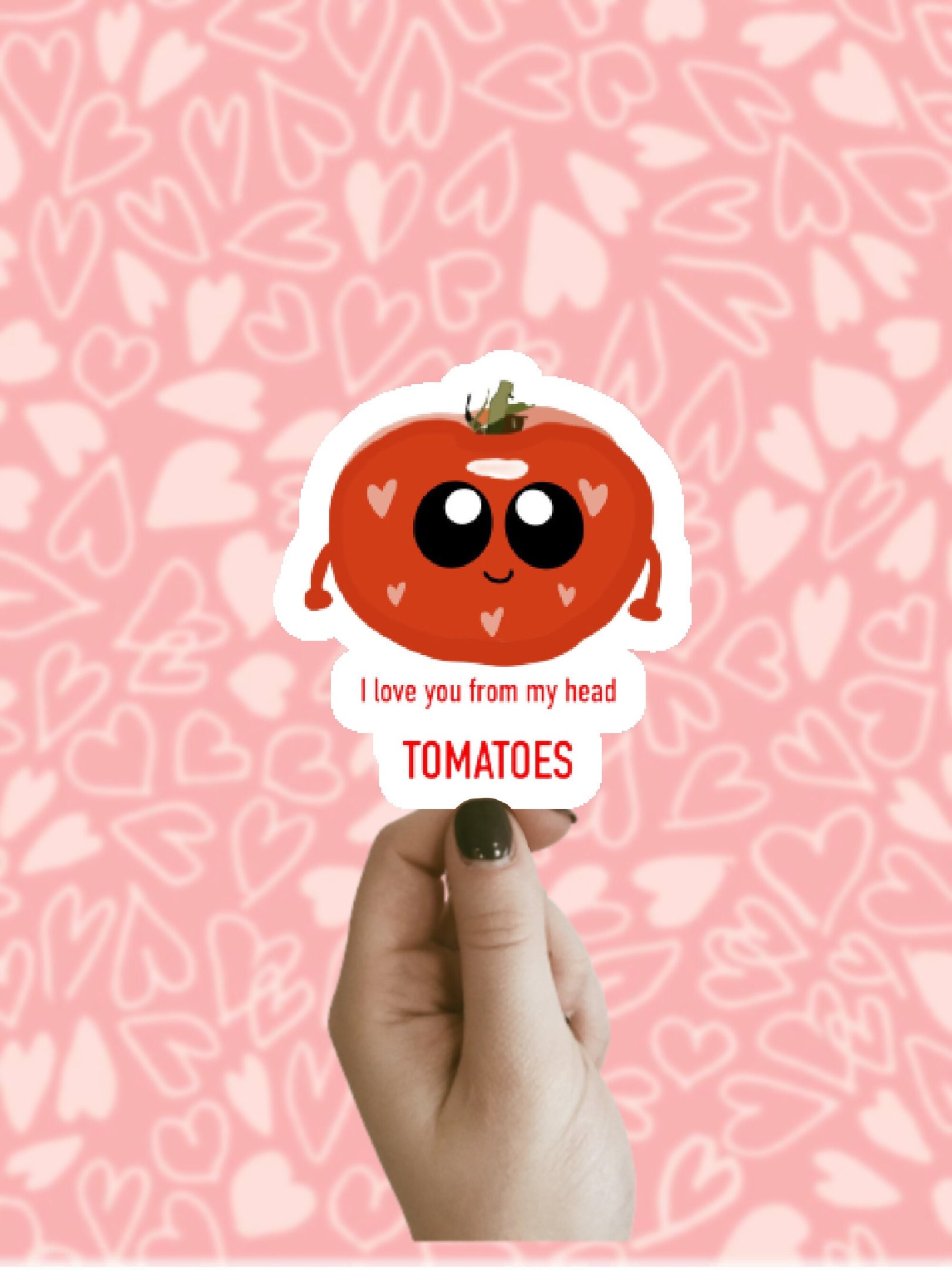 Discover Cute Tomato Valentines Day Sticker, Waterproof Sticker
