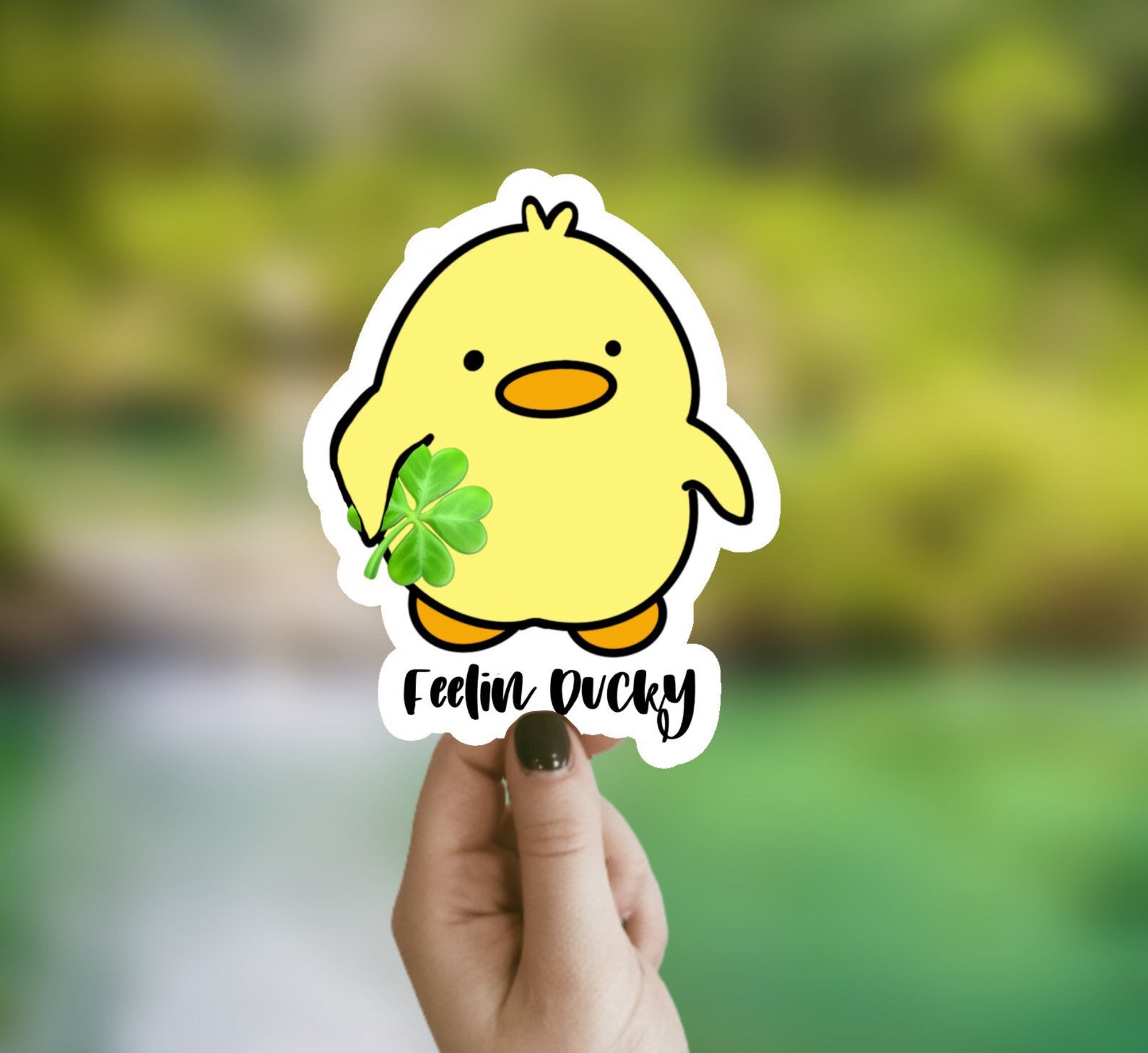 Funny Duck Sticker, Waterproof Sticker, Cute Duck Sticker, Laptop Sticker