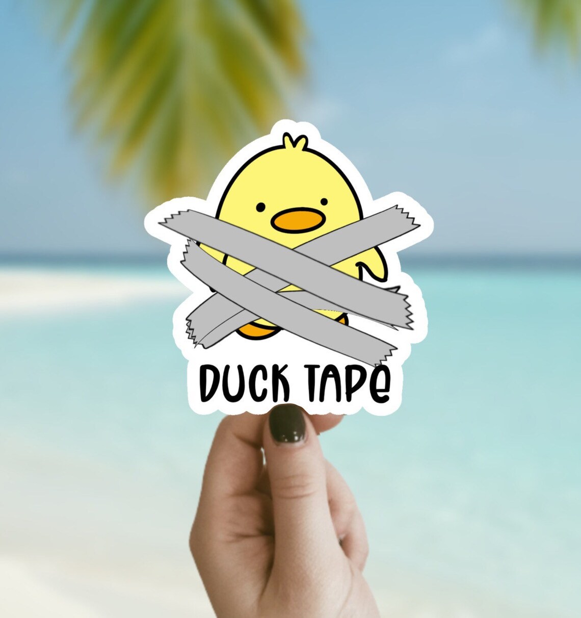 Funny Duck Tape Sticker Waterproof Sticker Summer Sticker Etsy