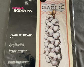 Vintage Monarch Horizons “Garlic Braid” Counted Cross Stitch Kit 5x12 – Sealed