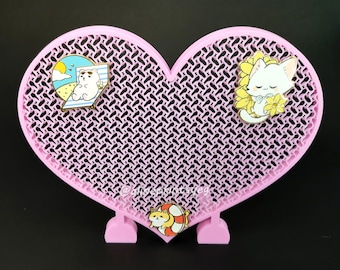 Large Heart Pin Display Stand, Huge Pin Display Board for Multiple Pins, Pin Display Frame, Free Shipping Canada, Alineprintsyeg