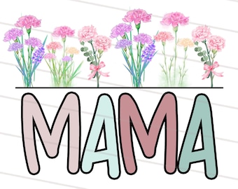 Mama flower Sweatshirt or Shirt png file sublimation no svg , retro Mothers Day png digital download , Mom mode all day everday png