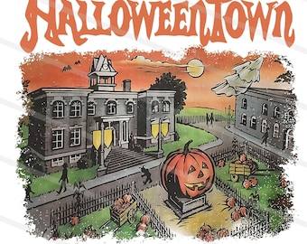 Vintage Halloween Town Est 1998 Png, Halloweentown Png, Pumpkin Halloweentown Png, Halloweentown Est 1998 Design Shirt, Trendy Halloween