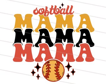 2 Design Retro Softball Mama PNG, Vintage Softball png, Softball mama sublimation designs downloads, Sports Png, Summer Png