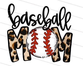Baseball Mom Sublimation Design | Hand Drawn PNG | Digital Download | Digital Artwork | Sports PNG | Baseball Mama