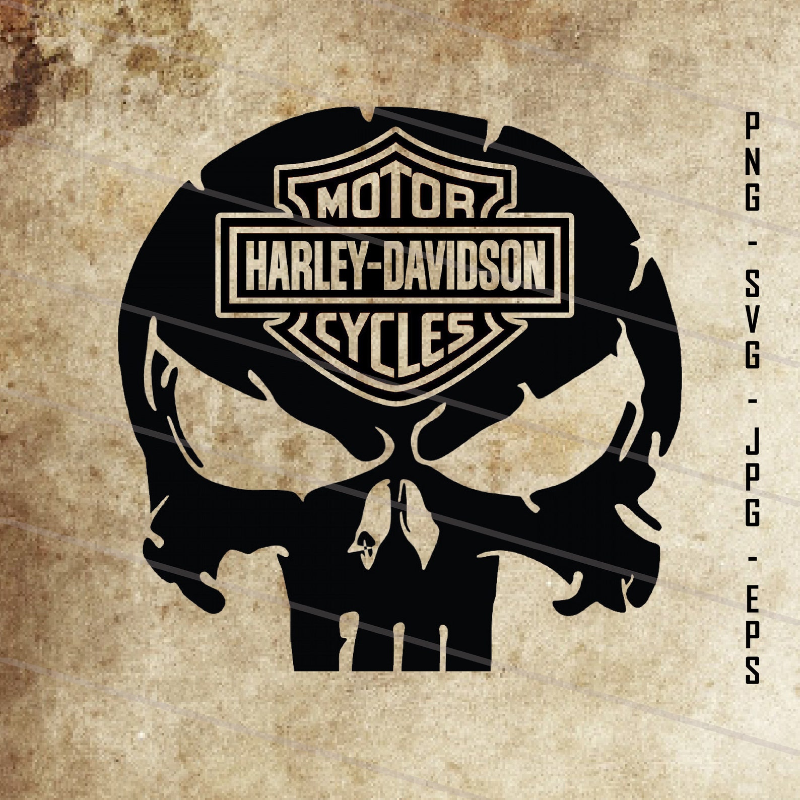Punisher Harley Davidson svg Harley Davidson LOGO svg Harley | Etsy