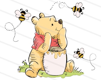 Pooh Bear PNG, Family Png, Vacation Heat PNG, Kids T-Shirt Design