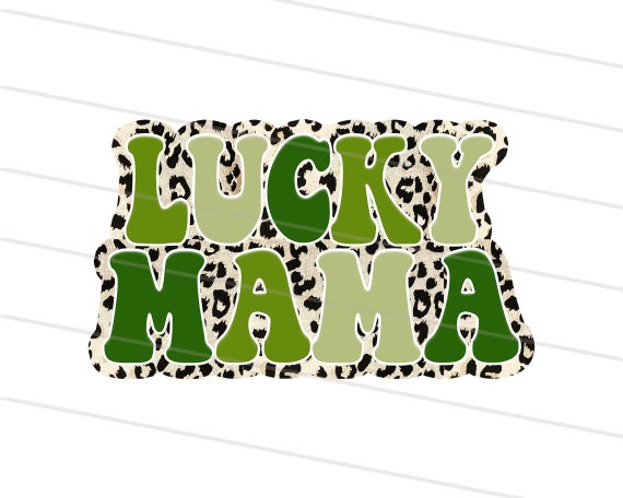 2 Design St. Patrick's Day Png, Lucky Mama Png, Retro St. Patrick Sublimation Design, Leopard Cheetah Pattern Shirt, Saint Patrick Mama png