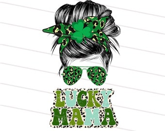 3 Design St. Patrick's Day Png, Lucky Mama Png, Retro St. Patrick Sublimation Design, Leopard Cheetah Pattern Shirt, Saint Patrick Mama png