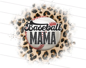 Leopard Baseball Mama Png , Leopard Baseball mom Sublimation Design Téléchargement numérique, Sports PNG, Cheetah Print design Baseball Clipart fichier