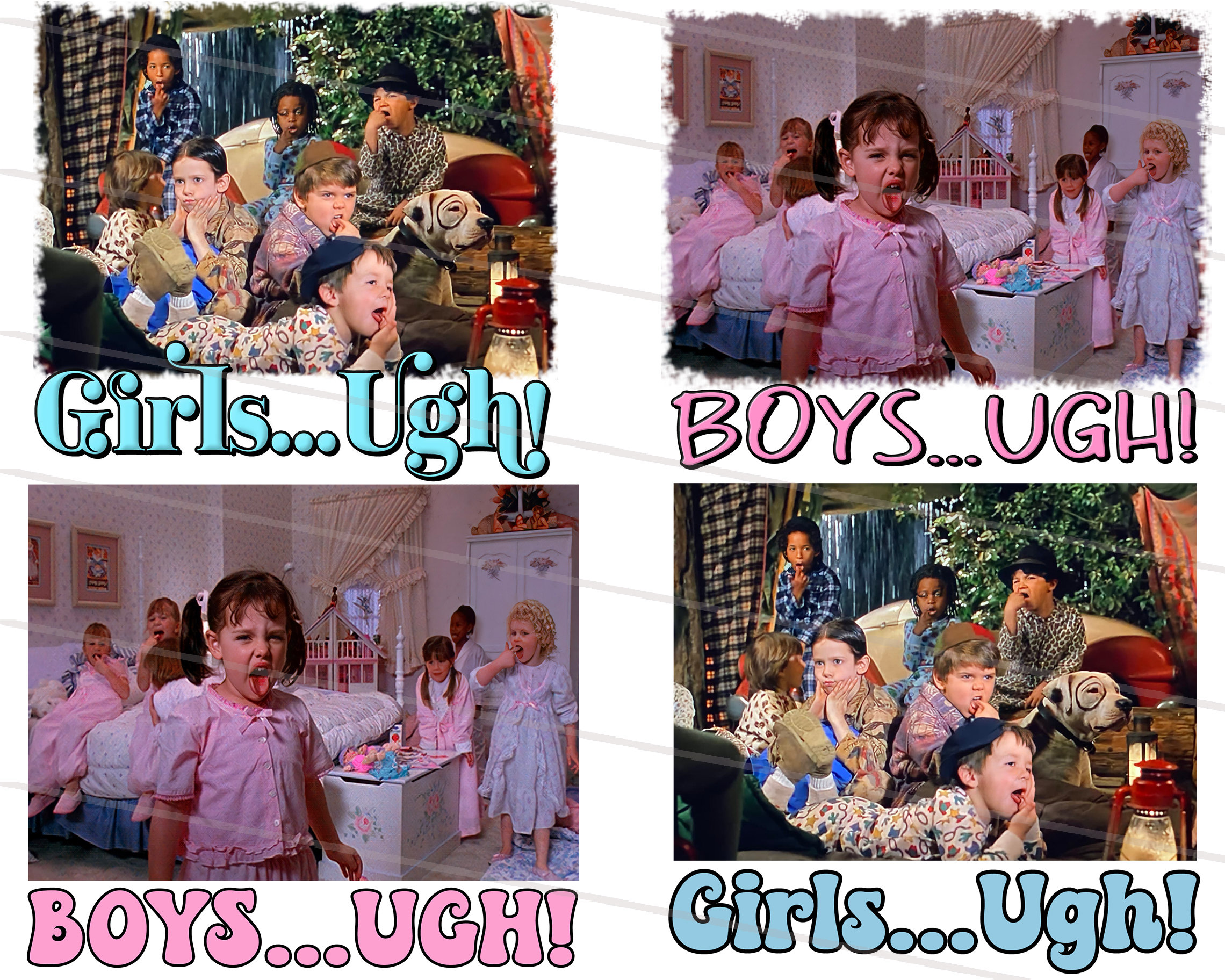5 Design BUNDLE Boys Ugh PNG, Little Rascals Png Pack, 90's Movie ...