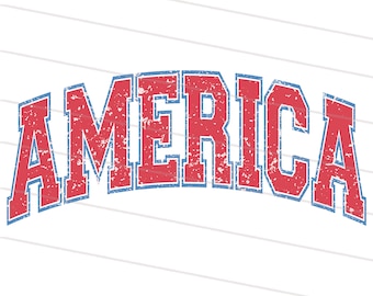 4th of July Png, America Png, Retro Png, USA Png, American Patriotic Png, Varsity Png, Fourth of July T Shirt Design, Sublimation Png