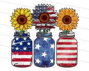 2 Design Patriotic Sunflower png, sunflower 4th july png, 4th of July Sublimation, Patriotic Sublimation Designs Download, America Sunflower