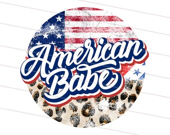 Leopard American Babe PNG, Patriotic Leopard Mom png, 4th of July png, America Sublimation Design Download, Retro USA Flag PNG