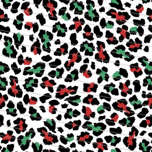 Christmas Seamless Pattern, Christmas Tree Pattern Png Svg, Cheetah Repeating Pattern for Christmas, Red and green Christmas leopard pattern
