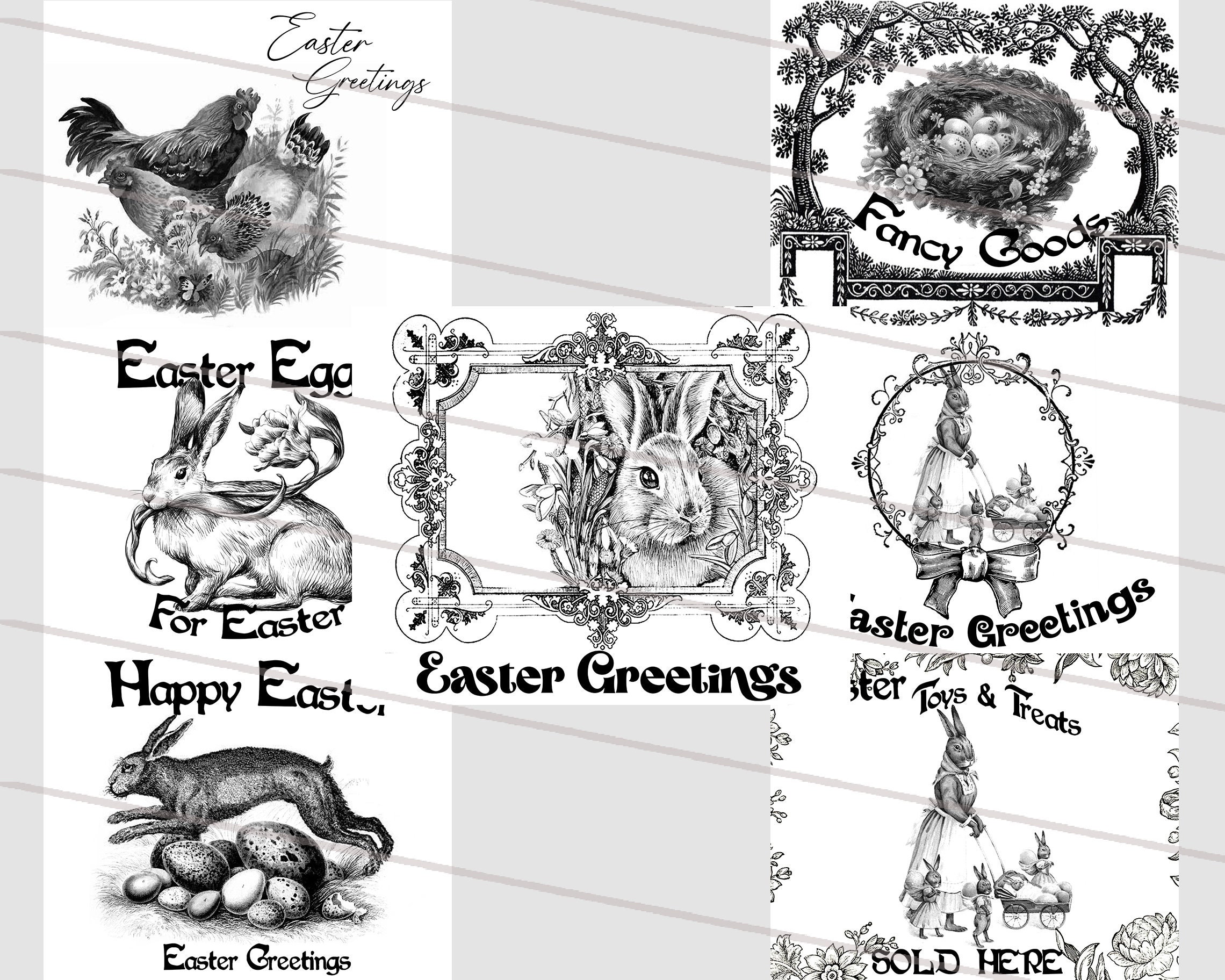 Primitive Easter Labels Printable Country Store Easter - Etsy