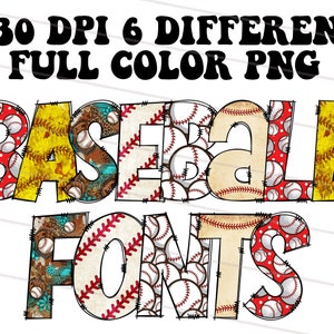 BIG BUNDLE Baseball Doodle Font PNG, Hand Drawn Retro Baseball Pattern Letters Alphabet png, Sports Theme Alphabet Clipart Pack Letters