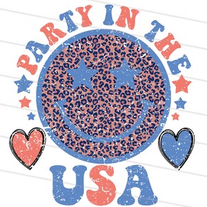 4th Of July PNG, Party In The USA Png, Retro America png, Vintage Patritotic USA celebrations sublimation design Download, Fourth of July image 2