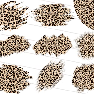 Distressed Leopard Print Patches PNG, Leopard Patches, Leopard Patch Background, Cheetah pattern Sublimation Patches Png