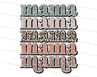 Boho Distressed Mama PNG, Leopard Mama Sublimation Design Download, Cheetah Mama Sublimation PNG, Boho png designs, Groovy Mama Png Clipart