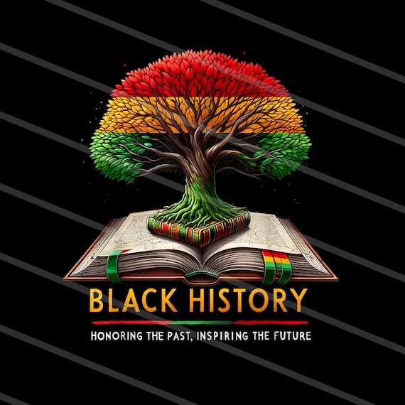 Black History Month PNG | African Heritage PNG | Black History Tree PNG | Inspirational Black History Design | Celebrate Black History Month