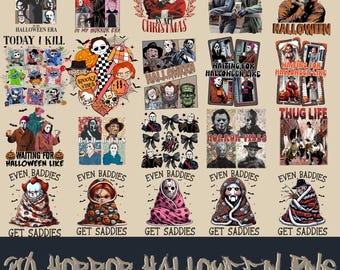100+ Halloween Characters Png Bundle, Halloween Friends Png, Retro Horror Png Bundle, Scary Movie Bundle, Horror Png, Horror Halloween Png