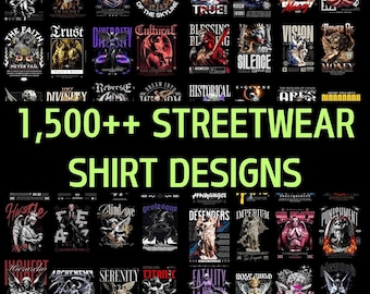 1,500+ Streetwear PNG Designs, T-Shirt Designs Bundle, Typography Streetwear Design Bundle, Urban T-Shirt Designs Bundle,Bears Design Bundle