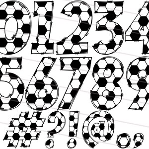 Soccer Doodle Letters PNG, Soccer Pattern Alphabet Png, Sports Theme Alphabet Clipart Bundle Pack, Soccer Font Bundle, image 3