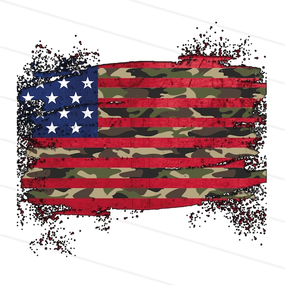 Camoflauge American Usa Distressed Flag T-Shirt Camoflauge American Usa Distressed Flag T-Shirt
