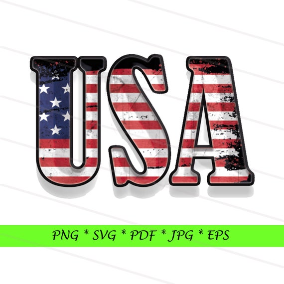 Distressed USA Flag Svg Shabby USA Flag Patritotic Png - Etsy