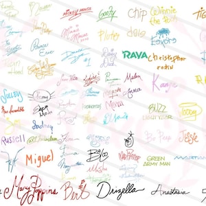 All signatures, princesses, princes, villains, sidekicks, characters, png, svg.