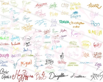 All signatures, princesses, princes, villains, sidekicks, characters, png, svg.