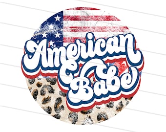 Leopard American Babe PNG, Patriotic Leopard Mom png, 4th of July png, America Sublimation Design Download, Retro USA Flag PNG