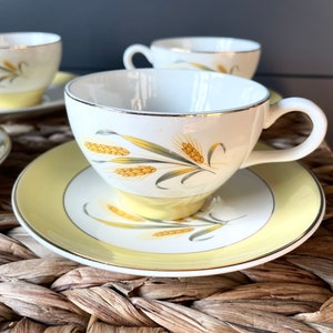 Vintage Goldcrest By Alliance Chine Co. Wheat Pattern Teacup and Saucer - Warranted 22k Gold