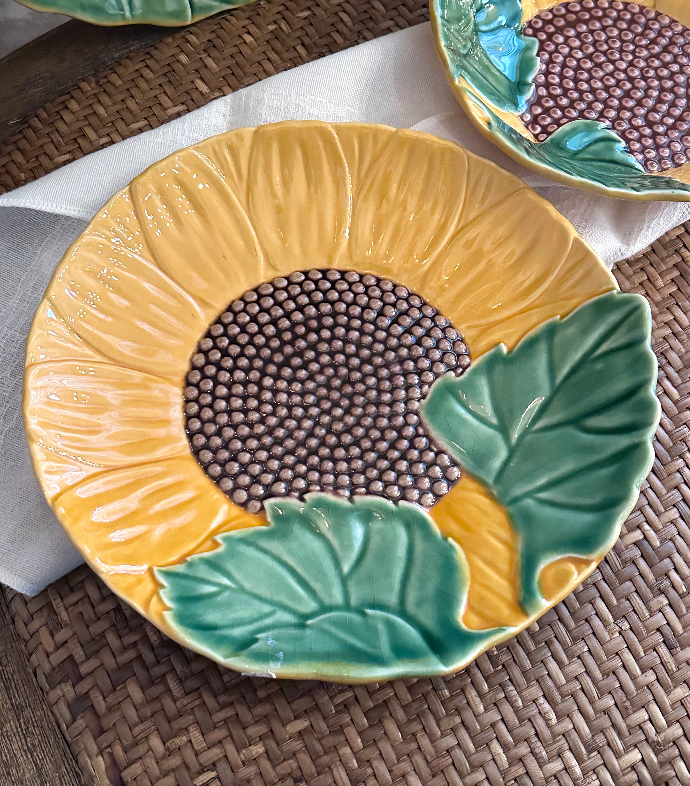 Vintage Bordallo Pinheiro Sunflower Plate – Lillian Grey