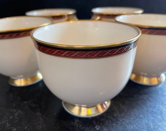 Vintage Lenox Presidential Monroe China Tea Cups - Set of 5 -Made in USA