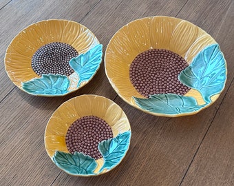 Bordallo Pinheiro Mojolica Sunflower Multiple Sizes Available