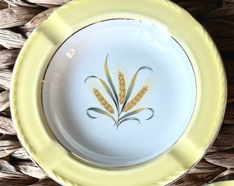 Vintage Goldcrest By Alliance Chine Co. Wheat Pattern Ashtray - Warranted 22k Gold