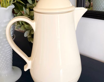 Vintage Pale yellow Thermos Insulated Pitcher/Carafe - Made in England