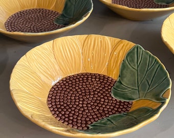 Bordallo Pinheiro Mojolica Sunflower Multiple Sizes Available