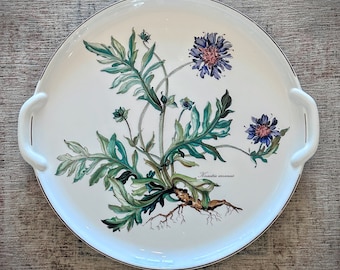 Villeroy & Boch Botanical Handled Cake Plate Knautia Arvensis - Luxembourg