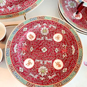 Chinese Mun Chou Porcelain Longevity Pink