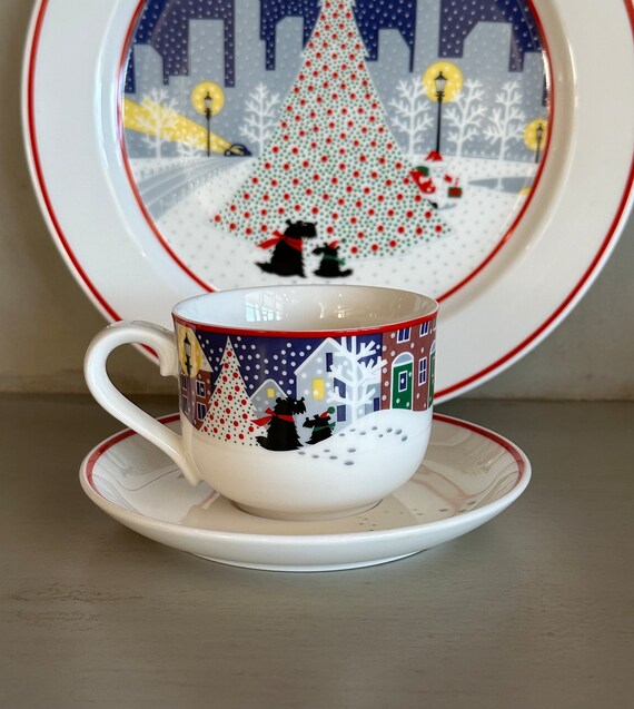 未使用 NORITAKE OPULENCE 27cm 大皿2枚　クリスマス Vintage Noritake Twas the Night Before Christmas 8100 Dinner