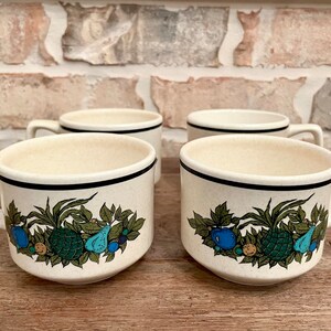 4 Vintage Temper-Wear by Lenox “Fall Bounty” tea cup/coffee mug